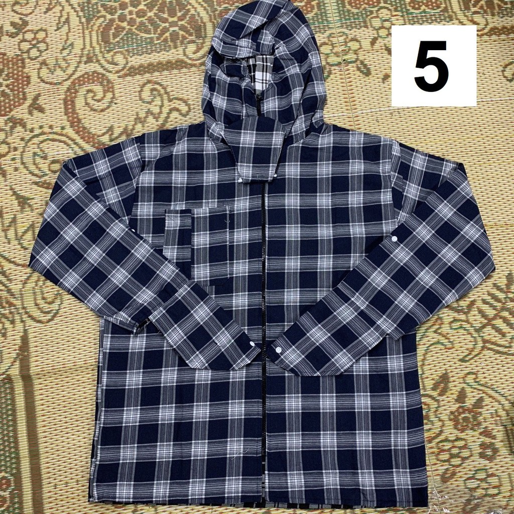 ❤ Áo Chống Nắng Nam Nữ Kẻ Caro 2 Mặt 2 Lớp Loại Dày Đẹp Kèm Khẩu Trang,Chất Liệu Kaki mềm,co giãn tốt | BigBuy360 - bigbuy360.vn