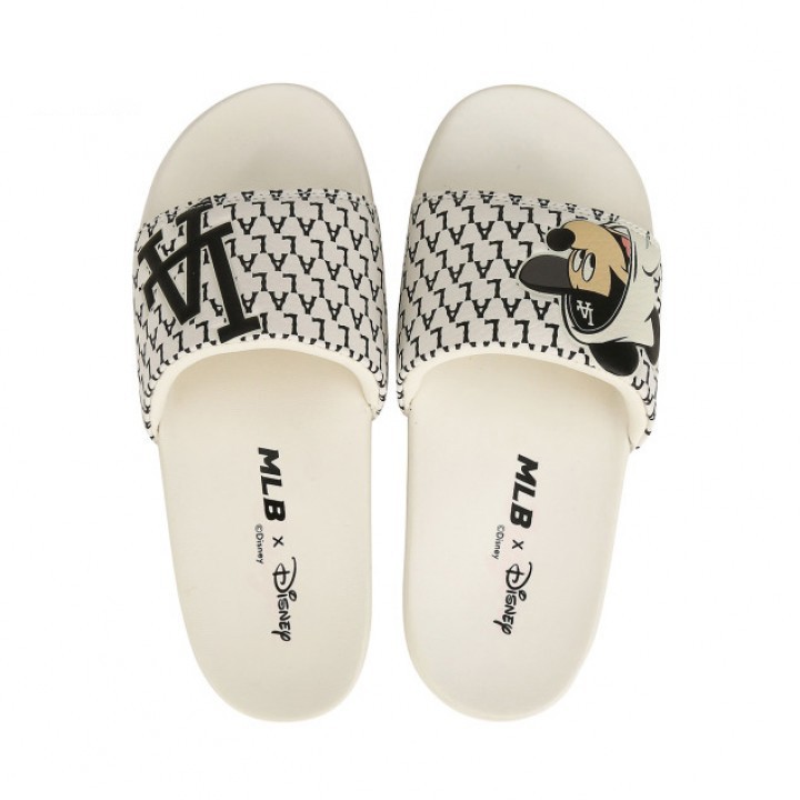 Dép Quai Ngang MLB Unisex White Mickey Thời Trang Nam Nữ Siêu Đẹp Siêu Êm (36-43)