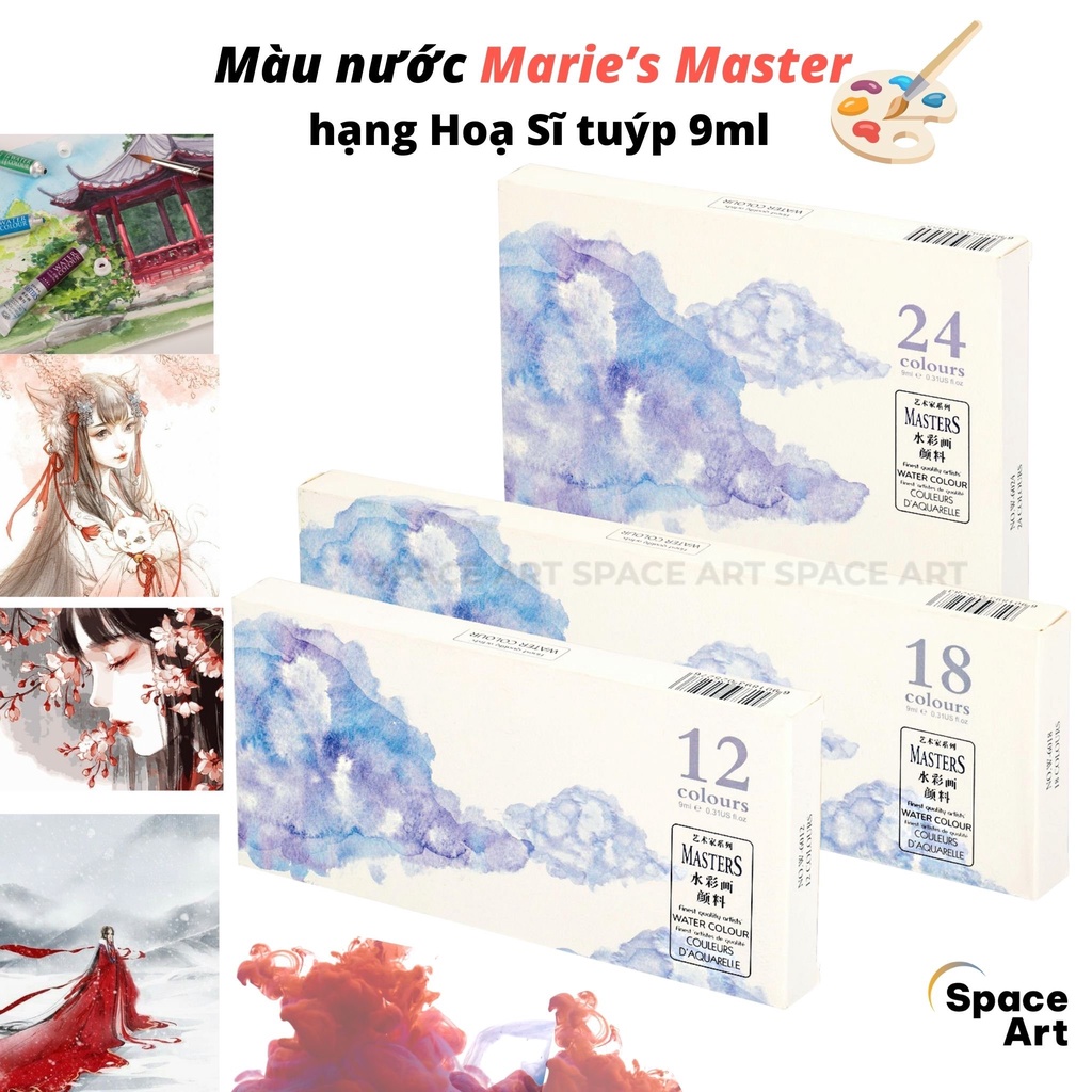 Màu Nước Marie’s Masters hạng hoạ sĩ tuýp 9ml