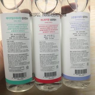 Xịt thơm quần áo Fabric Perfume 250ml