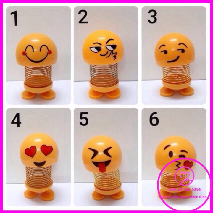 COMBO 6 CON EMOJI LÒ XO NHÚN VUI NHỘN - ICON LÒ XO - CON CIU LÒ XO GIẢM STRESS