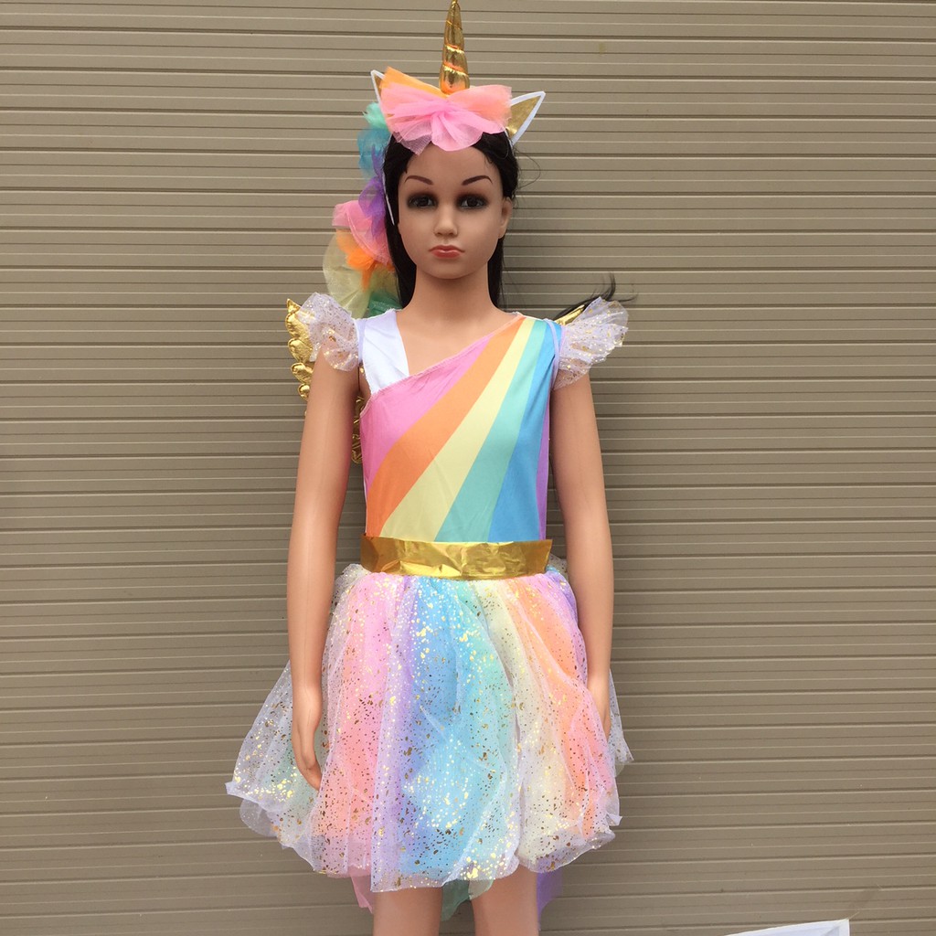 Bộ váy hóa trang Ngựa Pony cầu vồng có cánh cho dịp Trung thu, Halloween | BigBuy360 - bigbuy360.vn