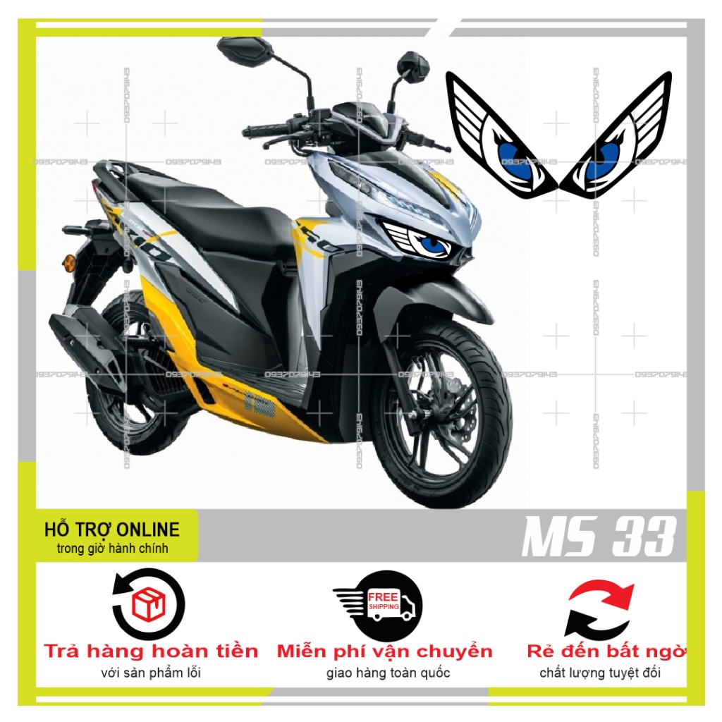 TEM DÁN ĐÈN SƯƠNG MÙ XE VARIO 2020 (DECAL TRONG SUỐT) MS 33 - SHINDECAL2
