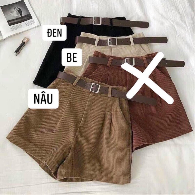 Quần Short cạp chun Kèm Đai | BigBuy360 - bigbuy360.vn
