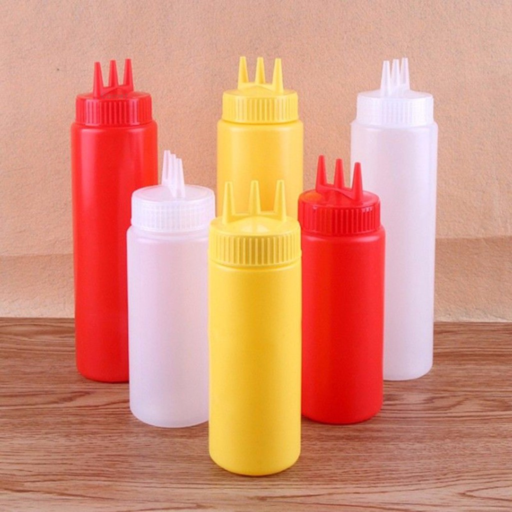 Bình Đựng Dầu / Giấm 3 Lỗ Dạng Bóp Tiện Dụng Cho Nhà Bếp