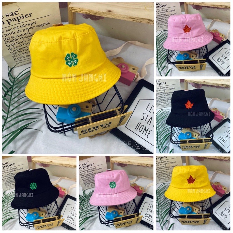 Nón Bucket 1 Mặt Cỏ 3 Lá