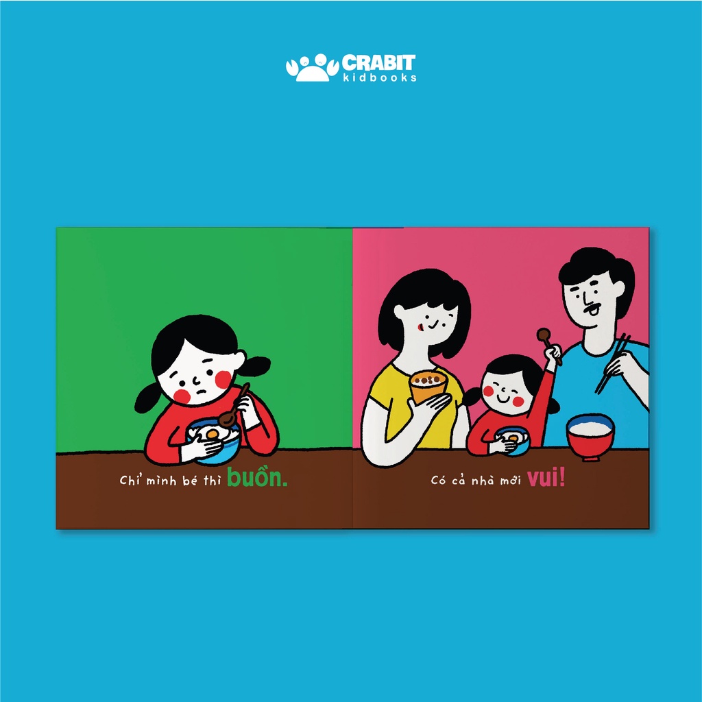 Sách - Bộ Tương Phản/ Contrast Book dành cho trẻ sơ sinh - Crabit Kidbooks