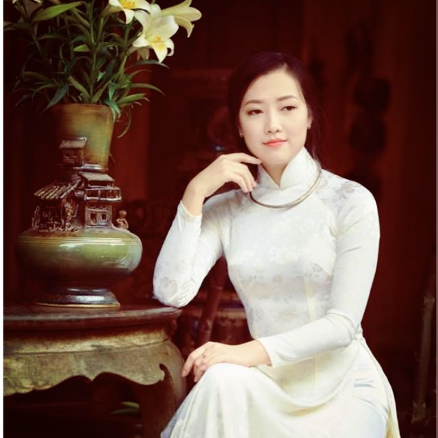 Áo Dài Gấm Lụa Satin cao cấp