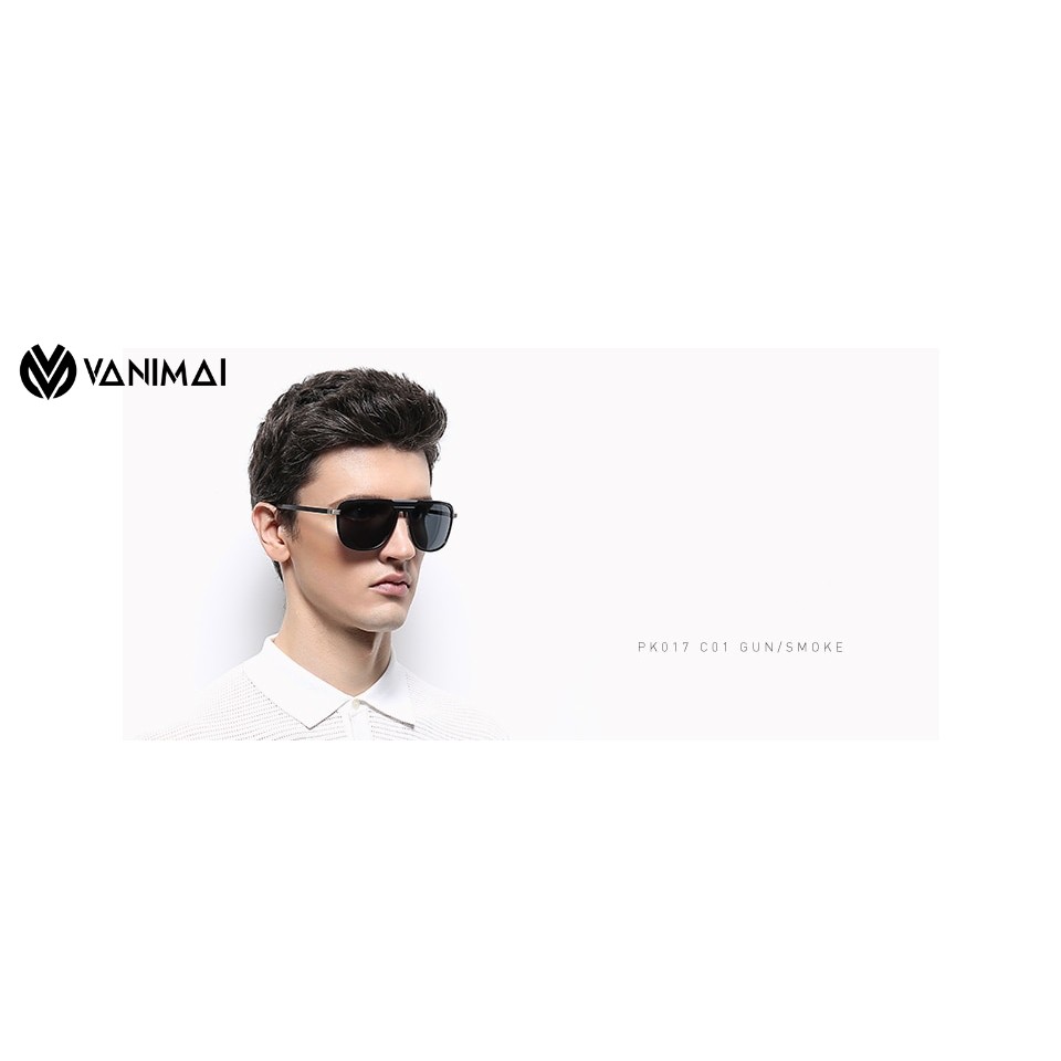 Mắt Kính Mát Nam Phân Cực, kính râm UV400, kính thời trang nam cao cấp phong cách Vuông hàng nhập Mỹ Fullbox PK017