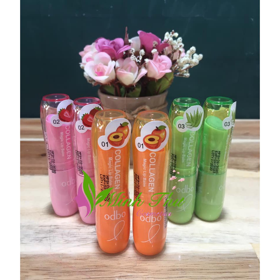 [NEW] Son dưỡng môi Thái Lan Odbo Collagen Magic Lip Balm cao cấp