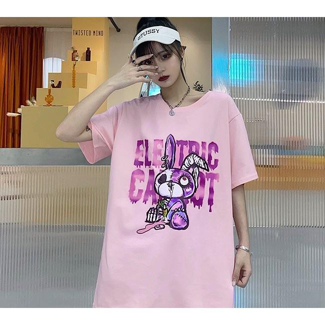 Áo thun cotton dáng rộng unisex nam nữ vanmiushop