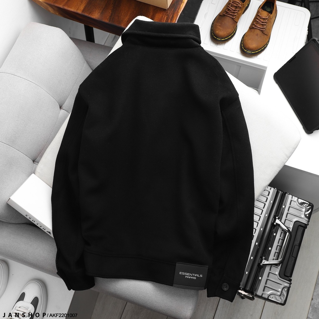 Áo Khoác Vải Nỉ Với Thiết Kế Đường Line Nút Áo Mới Lạ