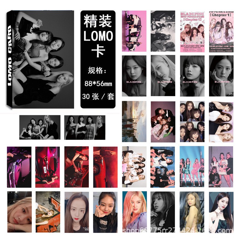 Lomo hộp 30 tấm BLACKPINK, EXO, WANNA ONE, BTS, GOT7, TWICE, TFBOYS, SEVENTEEN