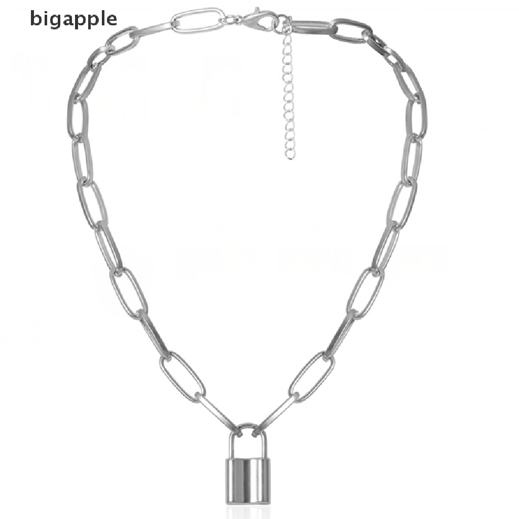 Vòng cổ Mặt Ổ Khóa Phong Cách Punk Hiphop Cá Tính Dành Cho Nam Và Nữ