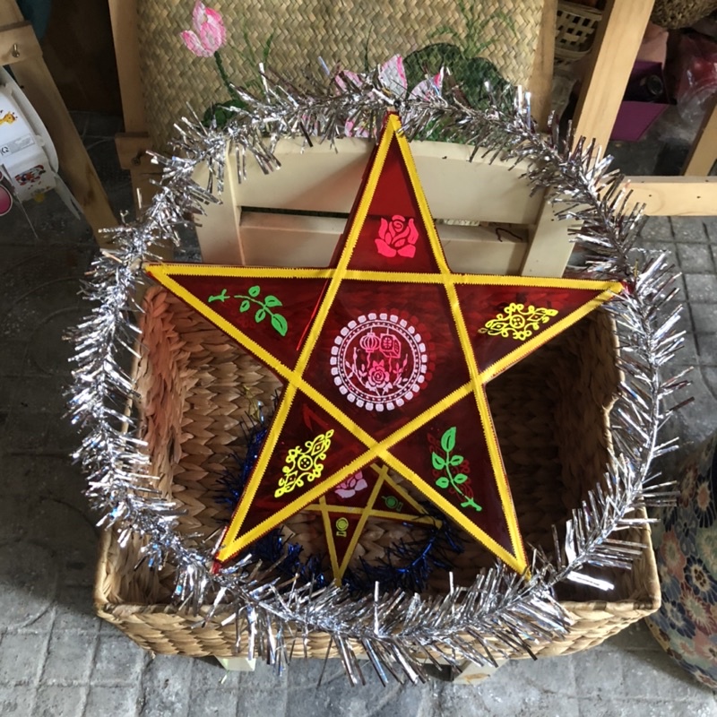 Lồng đèn trung thu hình ngôi sao nhiều cỡ