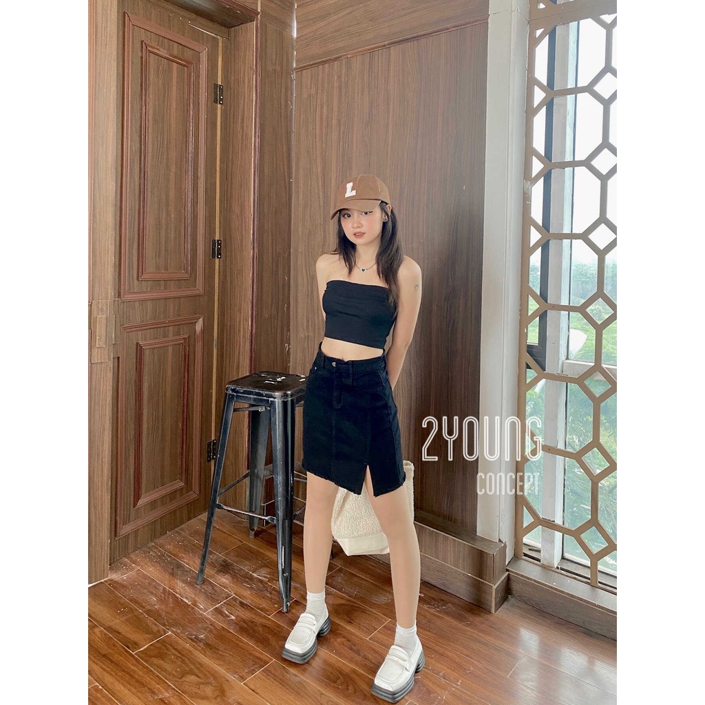 [2YOUNG] [ẢNH THẬT SHOP CHỤP] Áo ống ngắn A1602