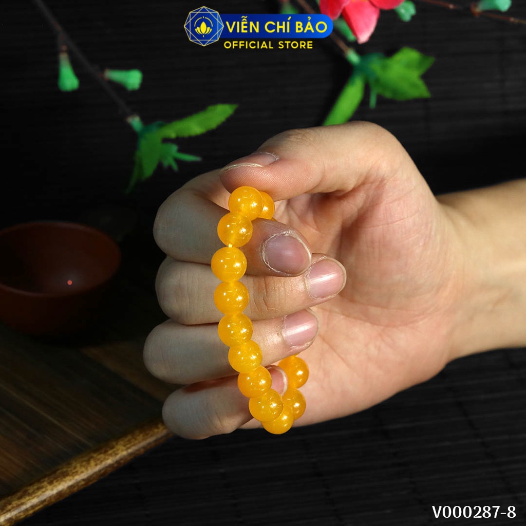 Vòng tay phong thủy đá Topaz - 10MM thời trang phụ kiện trang sức Viễn Chí Bảo V000287-10
