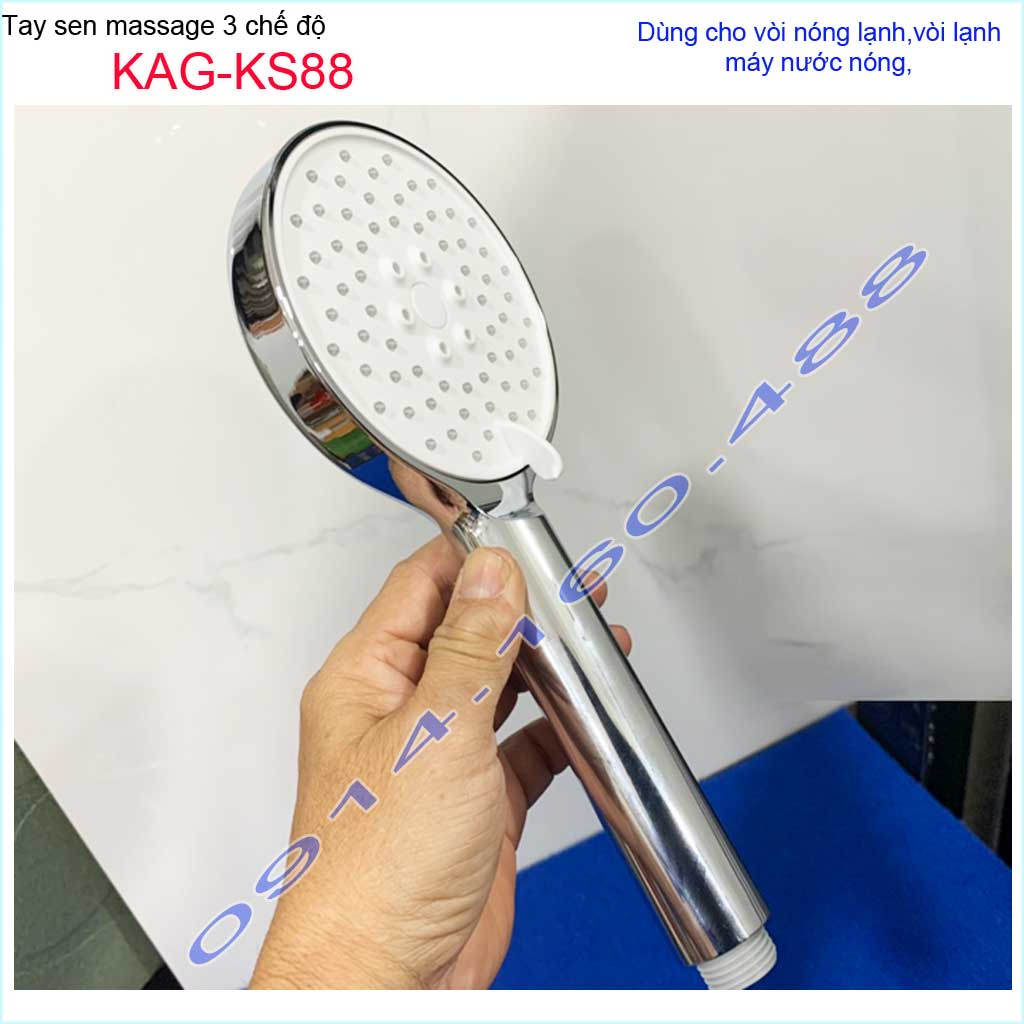 Dây sen tắm cao cấp KAG-KS88 trọn bộ có dây, shower head vòi hoa sen tia nước mạnh sử dụng tốt