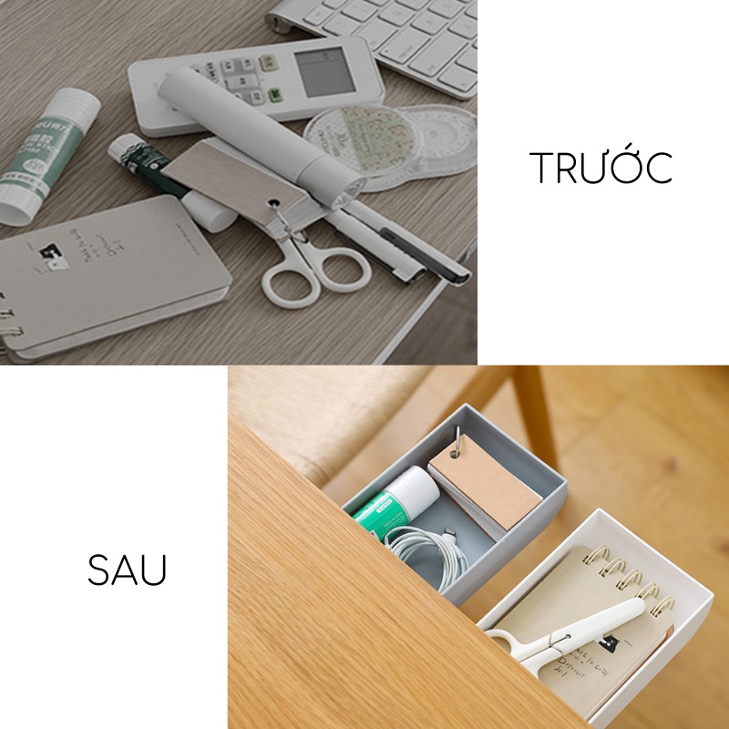 Hộp ngăn kéo dưới bàn tiện lợi, nhỏ gọn thích hợp để lưu trữ những đồ dùng sử dụng thường xuyên