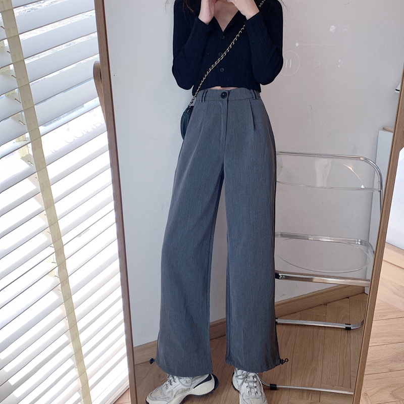 Quần dài SUXI cạp cao ống suông thời trang cho nữ