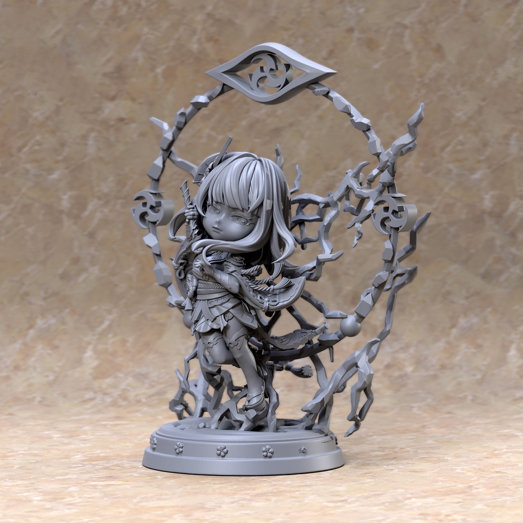 Mô Hình Raiden Shogun Genshin Impact Bằng Chất Liệu Nhựa Resin - Cao 10cm