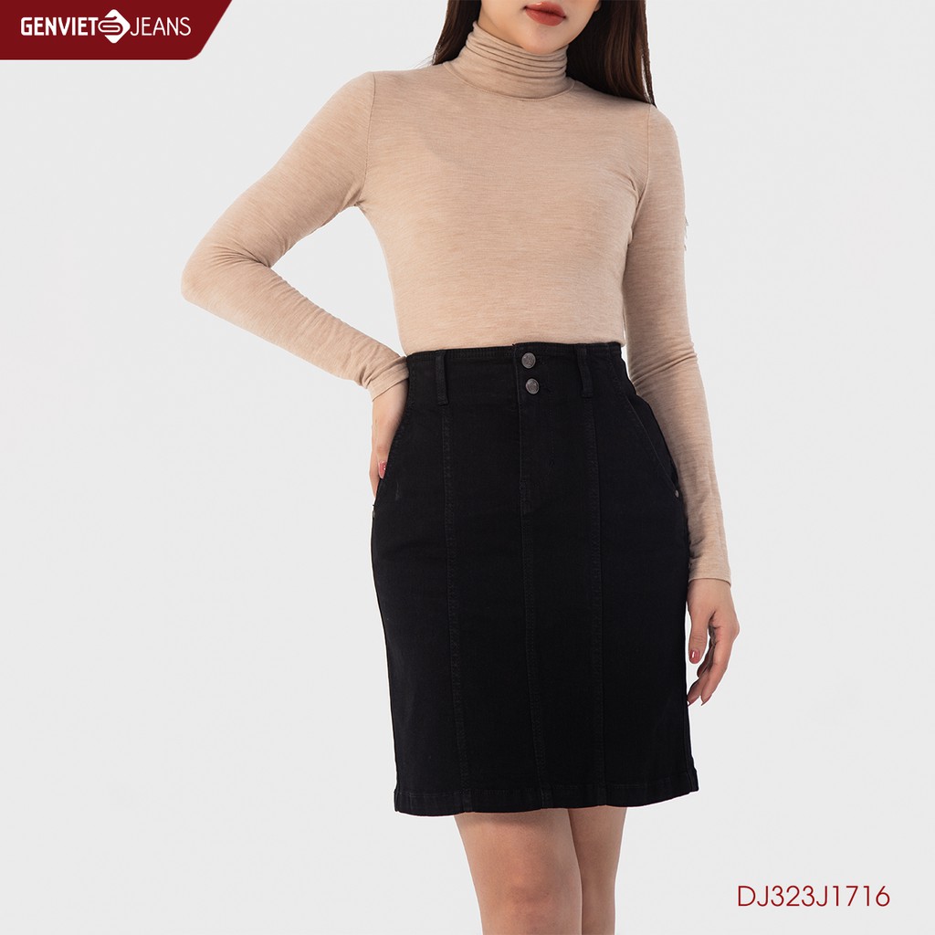 Chân Váy Jeans Nữ Genviet Ôm DJ323J1716