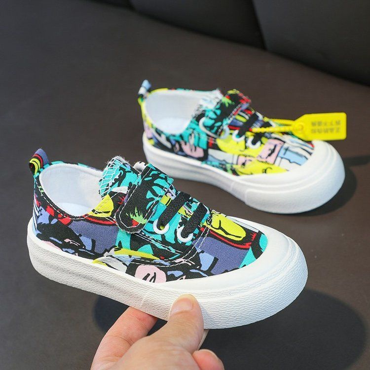 Giày Thể Thao In Họa Tiết graffiti Phong Cách Hàn Quốc Dành Cho Nam