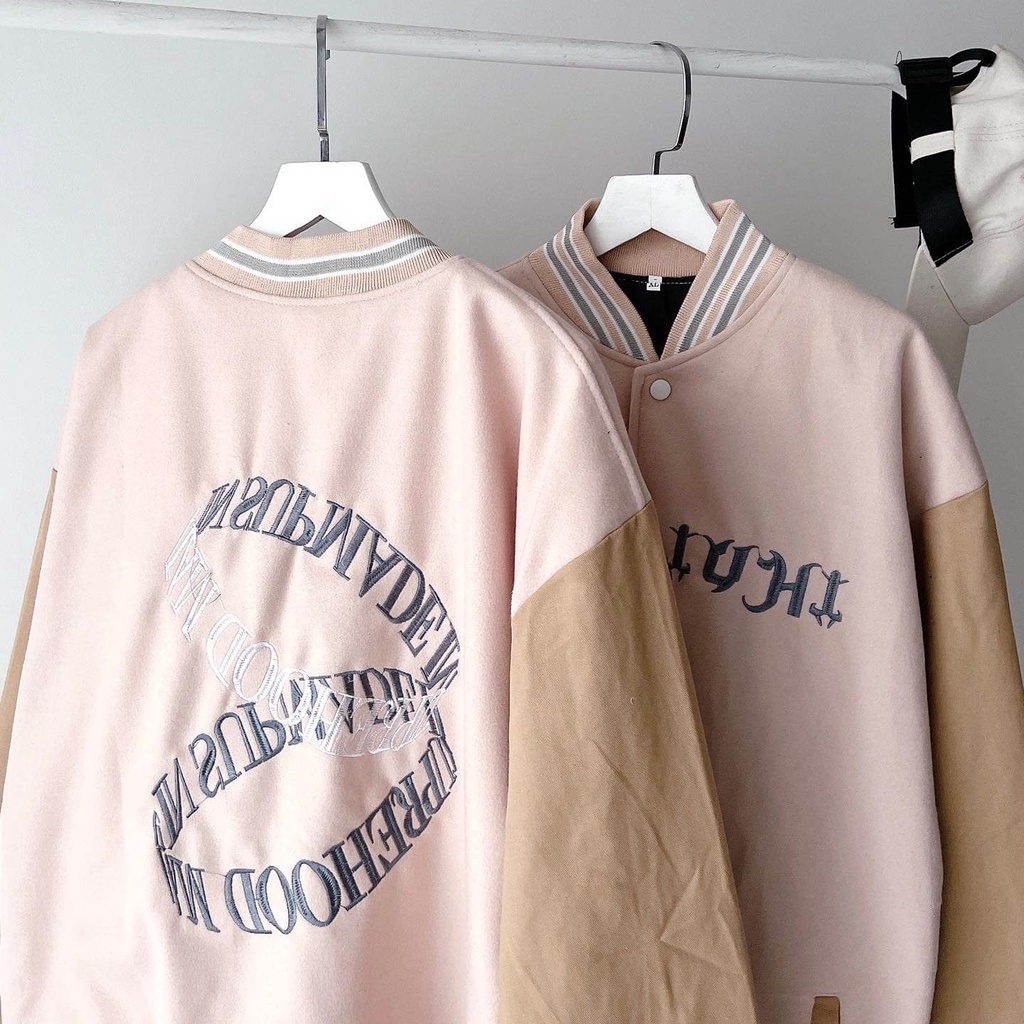 [sẵn] Áo khoác Varsity tay dài thêu chữ TOME (ảnh thật tại shop) Tanazi Closet