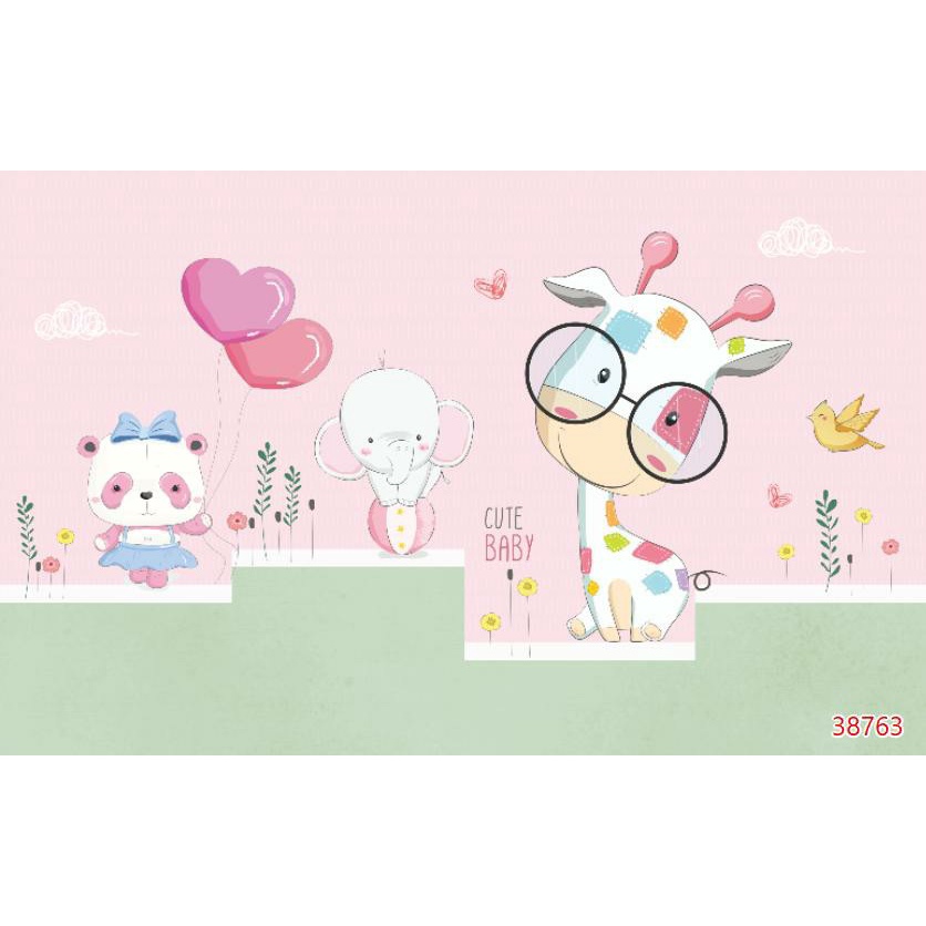 Decal dán tường cho bémẫu hoạt hình đáng yêu