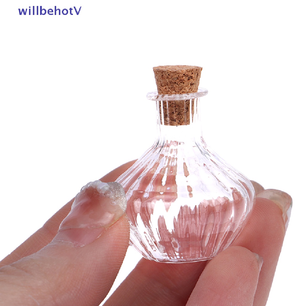 Lọ Thủy Tinh Nhỏ Có Nắp Đậy Dùng Trang Trí Nhà Búp Bê 1: 12