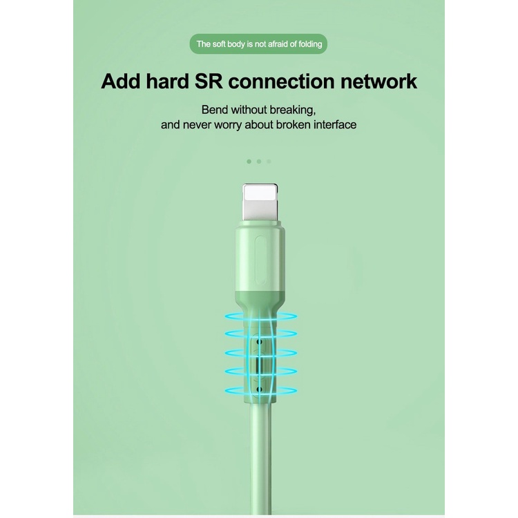 Dây cáp sạc truyền dữ liệu USB TYPE C chất liệu silicone 5 màu tuỳ chọn thích hợp cho Apple Android
