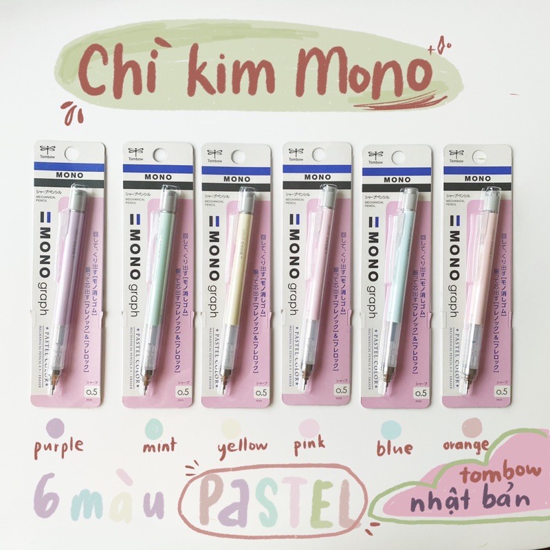 Bút chì kim và tẩy Mono hãng Tombow