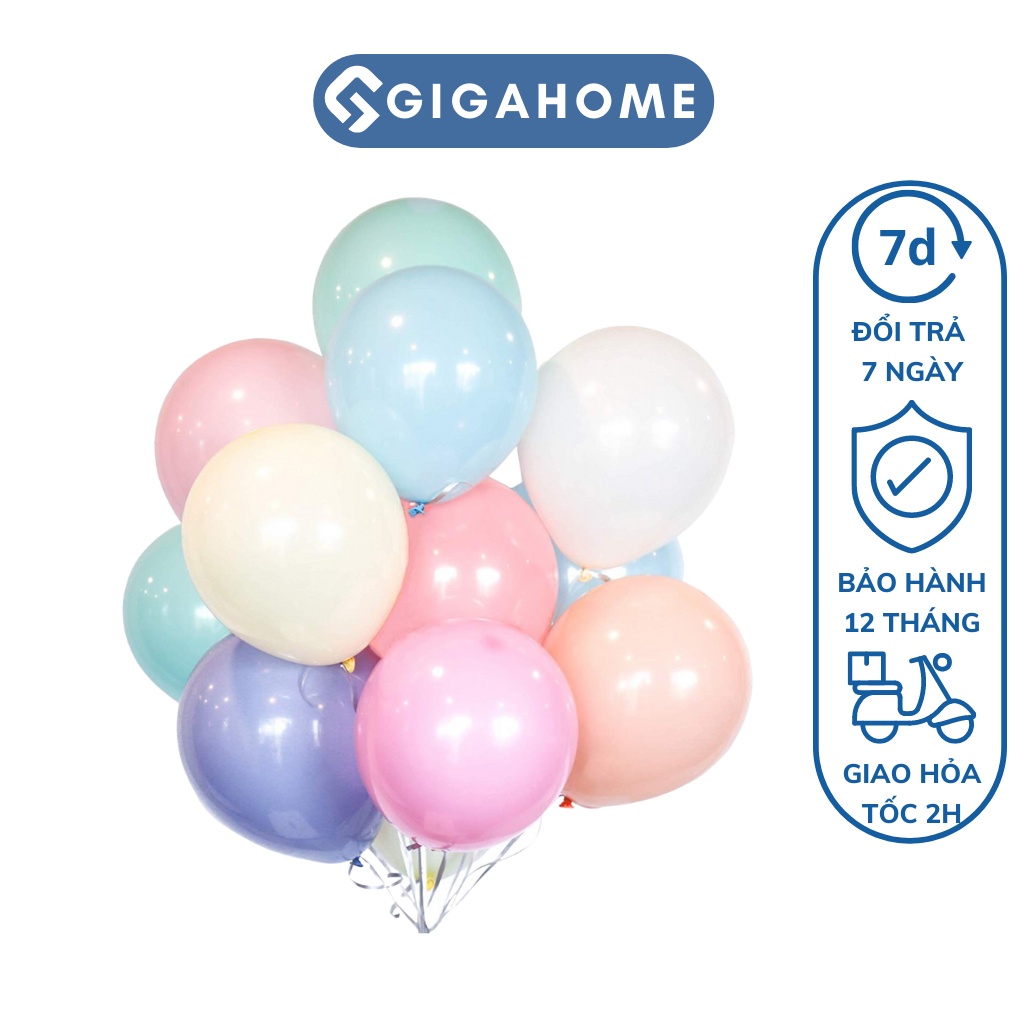 Set 100 Quả Bong Bóng Nhũ Lớn Trang Trí Sinh Nhật GIGAHOME 4028