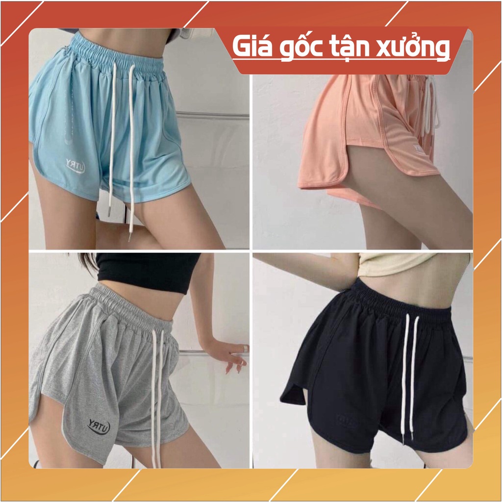 Quần Short Nữ UTRY Cạp Chun ,Quần Đùi Ngủ Nữ Ống Rộng Dáng Ngắn 4 Màu V016