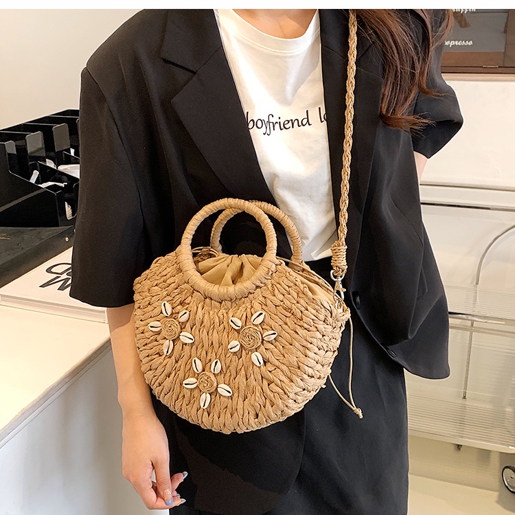 Túi cói đan rơm thủ công IELGY thời trang cho nữ