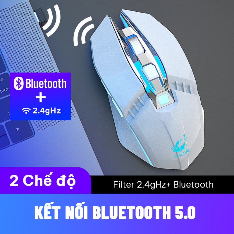 Chuột không dây chơi game X5 chính hãng Free Wolf kết nối không dây có đèn Led 6 màu - Thiết kế chống tiếng ồn