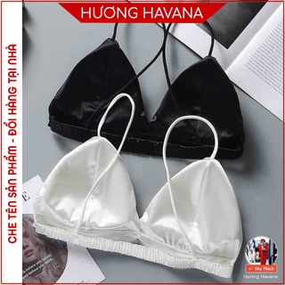  Áo bra satin bóng trơn dây mảnh,mã FLA36