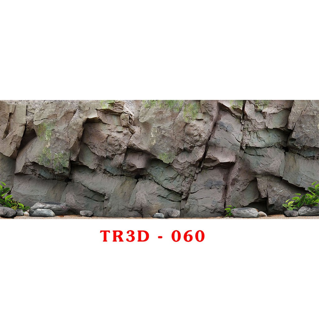 Tranh 3D bể cá cảnh TR3D-060 ( tặng bộ hỗ trợ dán tranh bể cá )