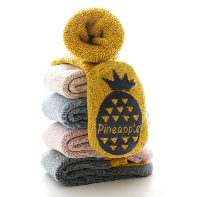 Vớ Cotton Cao Tới Gối Chống Trượt Giữ Ấm Dành Cho Bé