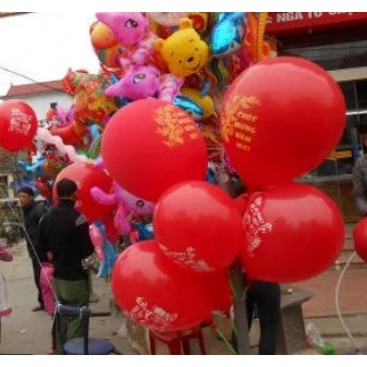 Bóng Tết đỏ size to 60cm- 90cm Chúc mừng năm mới