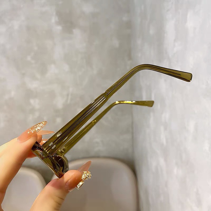(Có Sẵn - QC) Kính Râm Gọng Nhỏ Hình Bầu Dục Kiểu Dáng Hàn - Hàng Cao Cấp