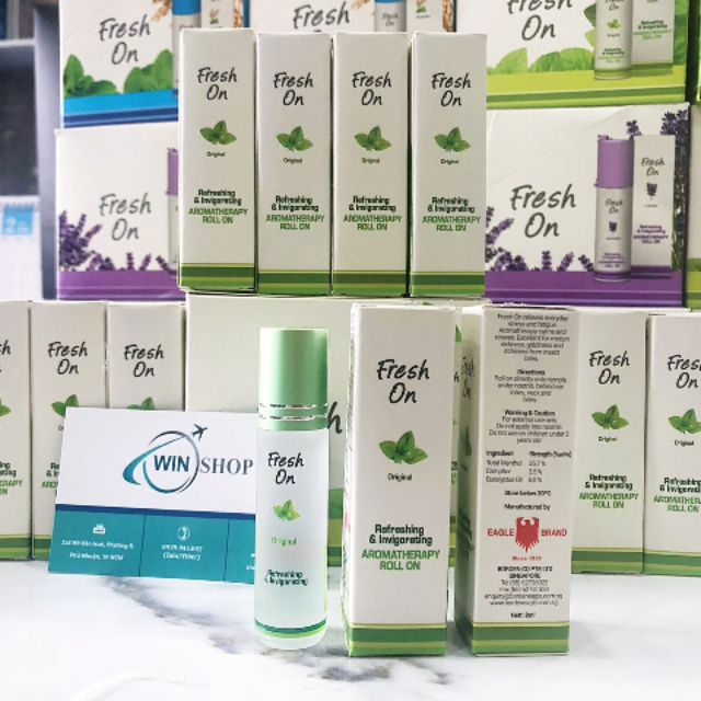 Dầu lăn Fresh On hương bạc hà 8ml Singapore