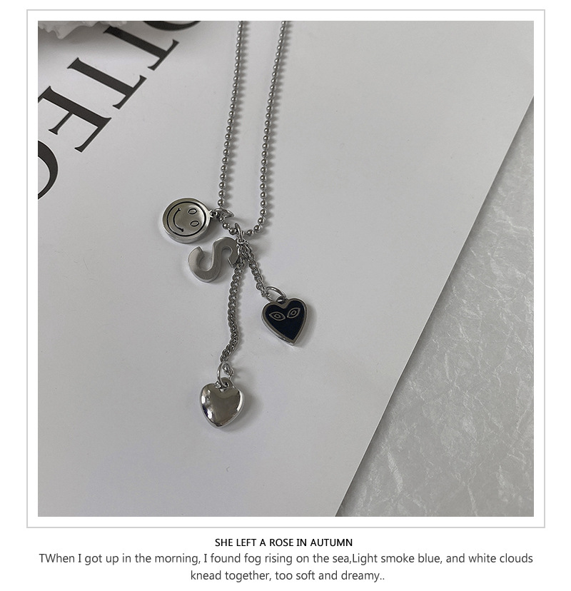 Dây Chuyền Thép Titan Không Phai Màu Mặt Chữ Love Mặt Cười Phong Cách Hàn Quốc 22763