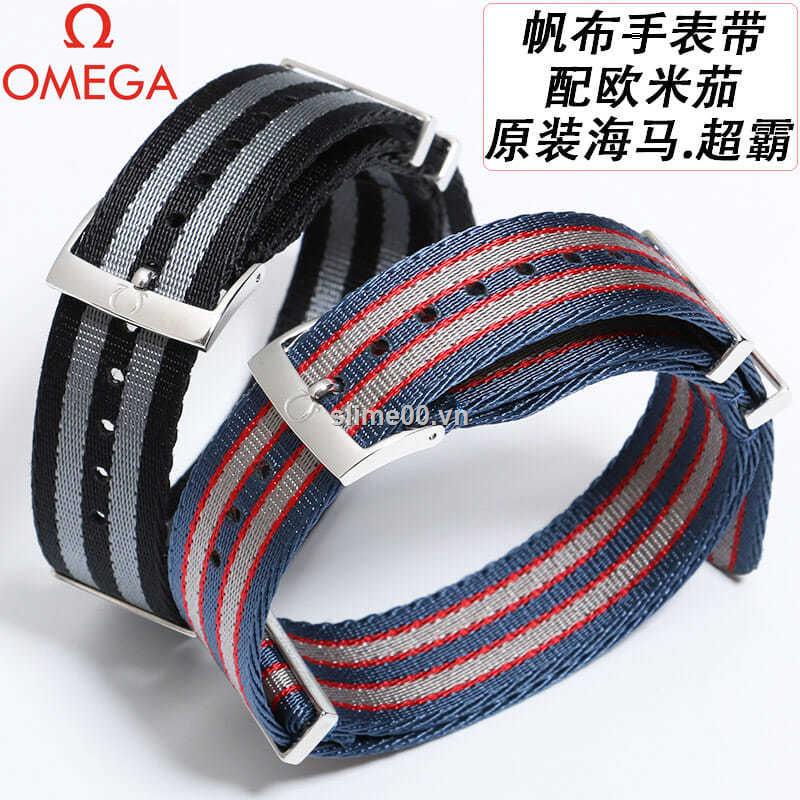 Dây đeo đồng hồ Omega nylon canvas Omega 007 300 tốc độ 20