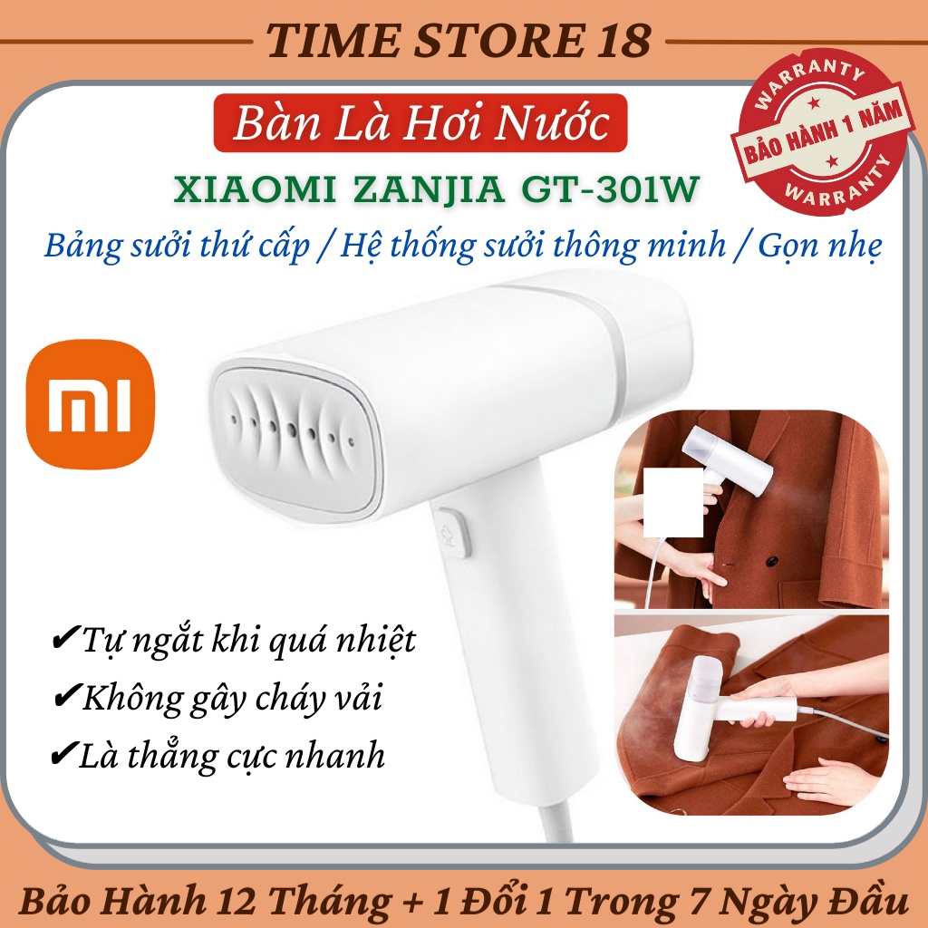 Bàn Là Hơi Nước Cầm Tay Xiaomi GT-301W Diệt Khuẩn 100% Dùng Được Cho Nhiều Loại Vải An Toàn Tiện Lợi - Bảo Hành 1 Năm