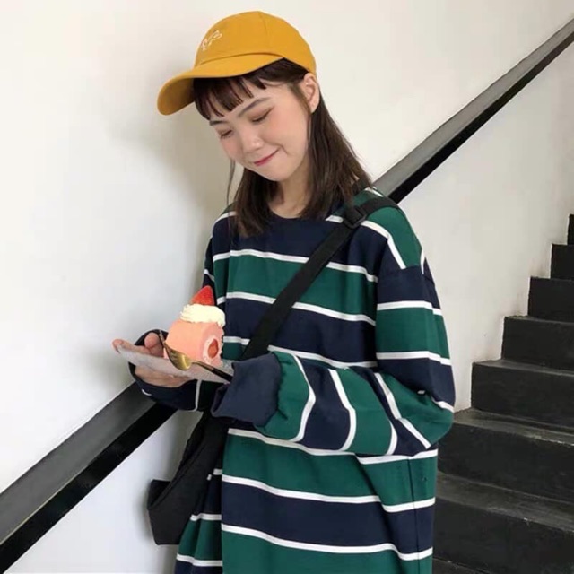 MS13 Áo long sleave hoạ tiết kẻ