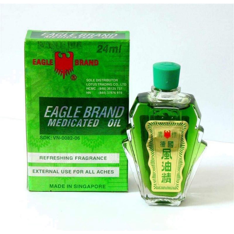 Dầu Gió Xanh Con Ó - Dầu Xanh Eagle Brand, Giảm Nhanh Tình Trạng Đau Đầu, Chóng Mặt, Đau Lưng