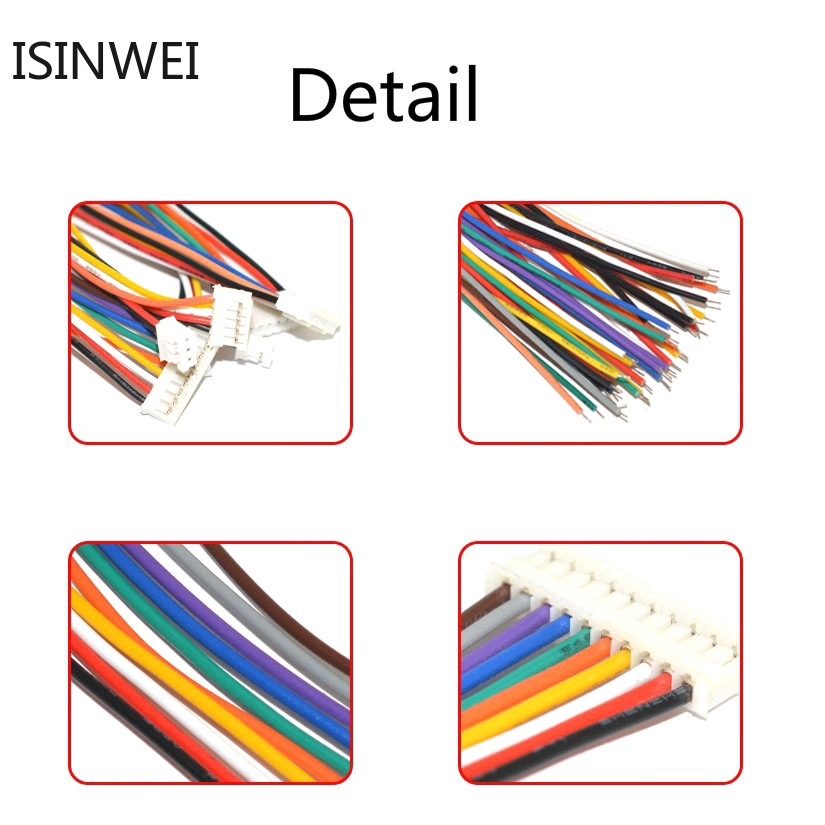 Bộ 5 dây nối điện 2.0mm chuyên dụng cho dây cáp 2p 3p 4p 5p 6p 7p 8p 10p 200mm