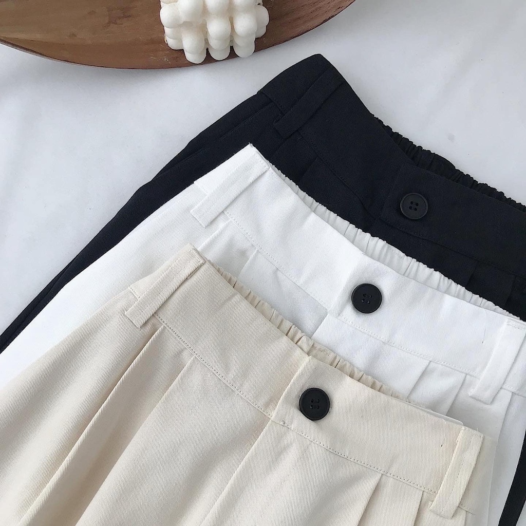 Quần Baggy Nữ Ống Rộng JEMCLOSET Chất Kaki Free Size Lưng Thun Co Giãn XINA 2764
