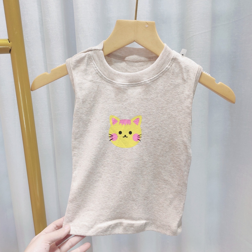 Áo ba lỗ len tăm họa tiết con vật cho bé 8-18kg QATE842